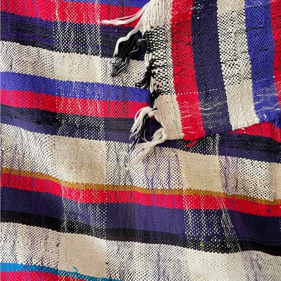 Multicolored Vintage Handwoven Moroccan Berber Blanket - Picture 3 of 8